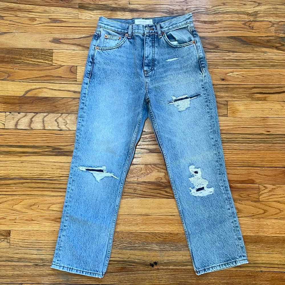 Topshop Straight-leg Jeans - size 26